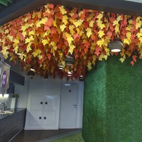 Autumn ceiling decoration in the Avito office 
