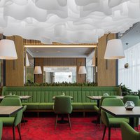 Suspended ceiling for Hilton Hotel. V12 architectural bureau 