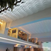 Drop Stripe® ceiling in pool design 
