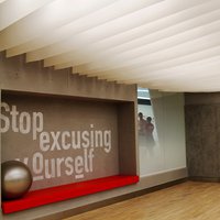 Low ceiling design in World Class, Moscow 