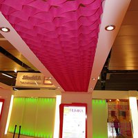Pink Honeycomb® ceilings for vibrant spaces 