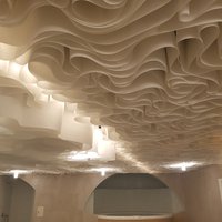 Wave ceiling is not afraid of moisture! Decorating the SPA zone. 
