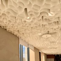Decorative ceiling made from Drop Paper® 60 g/m² architectural paper. Ekaterina Fadeeva Studio, HeadHunter office 