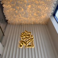 Architectural ceiling design with integrated lighting 