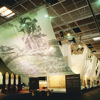 Original ceiling with printed image 