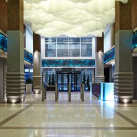 The designer ceiling in Business Center Port Plaza 