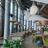 Ceiling design for a restaurant in Volgograd 