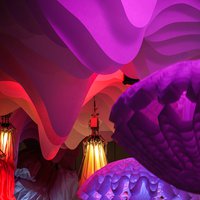 Painted lamellas made of architectural paper 