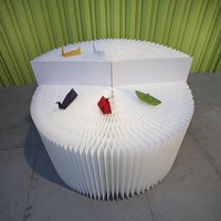 Table with honeycomb structure 