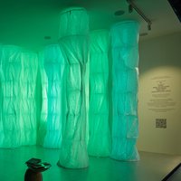Light columns made from architectural paper 