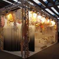 Floral decoration for the exhibition stand 